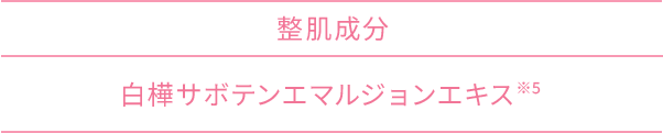 整肌成分 白樺サボテンエマルジョンエキス※5